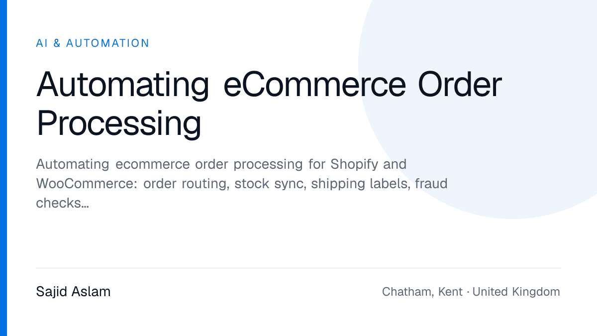 Order flow from checkout to dispatch with an exceptions queue