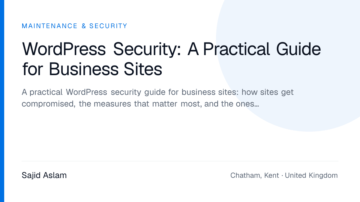 Layers of WordPress security from hosting to user accounts